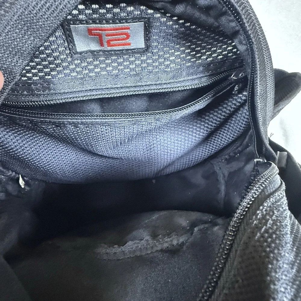 TUMI T2 Black Ballistic Nylon Shoulder Crossbody Camera Travel Bag Vintage